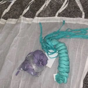 Pottery Barn 3 tie top curtain panels